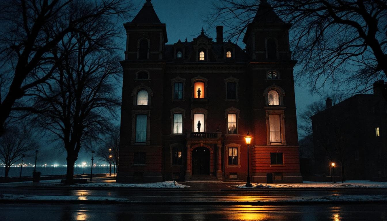 L'Assemblée législative du Nouveau-Brunswick après la tombée de la nuit