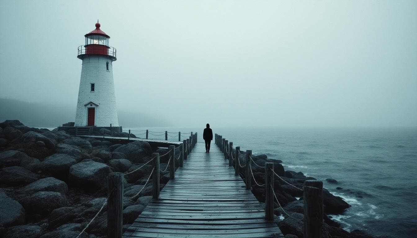 Le phare de Swallowtail à l'aube — la pointe nord de Grand Manan